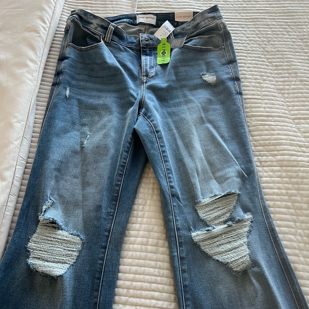 NWT Lane Bryant Body Icon Signature Fit Mid Flare Leg Jeans - Picture 12 of 13